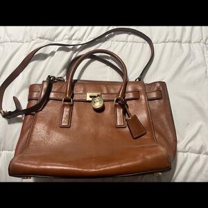 MICHAEL Michael Kors Tan Leather Satchel